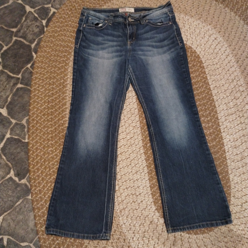 L.E.I Sophia Hipster Flare Leg Jeans Plus Size VINTAGE